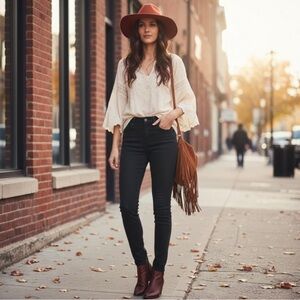 Kendall + Kylie The Kontour High Ride Black Jeans